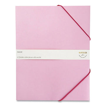 Noted by Post-it® Brand Folio, 1 Section, Letter Size, Pink, 2-pack freeshipping - TVN Wholesale